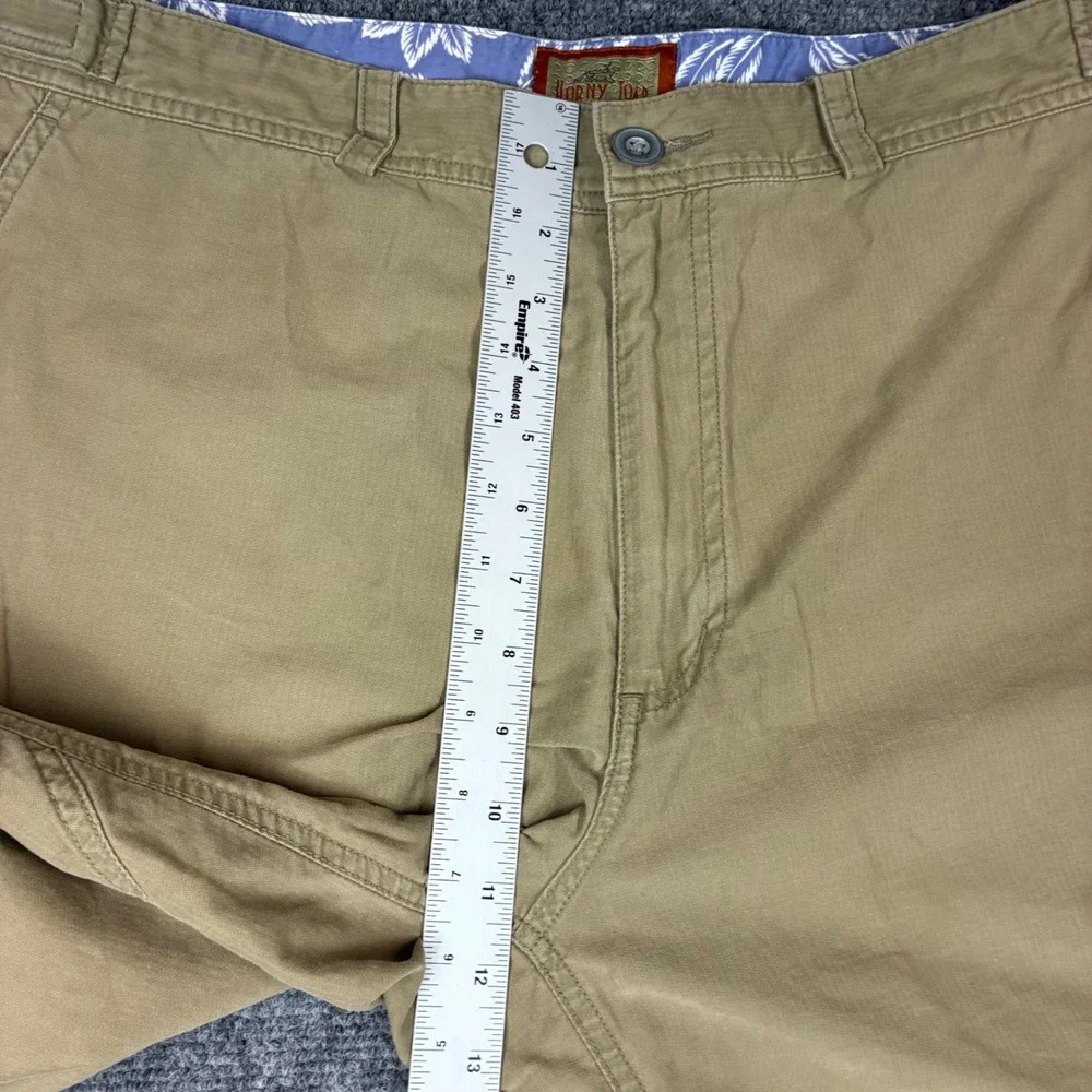 Horny Toad Mens Size 36x31 Khaki Herringbone Chino Pants Cotton Nylon Outdoor